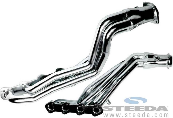 1 5/8" Long Tube Headers - Silver Ceramic